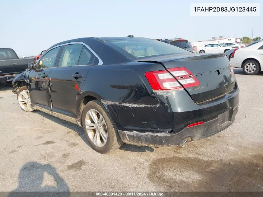 2018 Ford Taurus Se VIN: 1FAHP2D83JG123445 Lot: 40301429