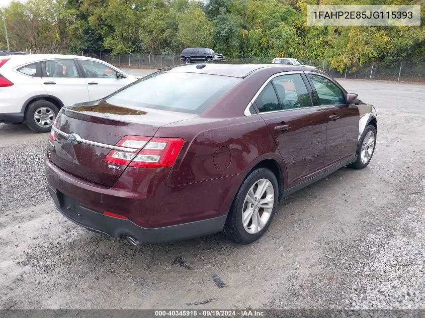 1FAHP2E85JG115393 2018 Ford Taurus Sel