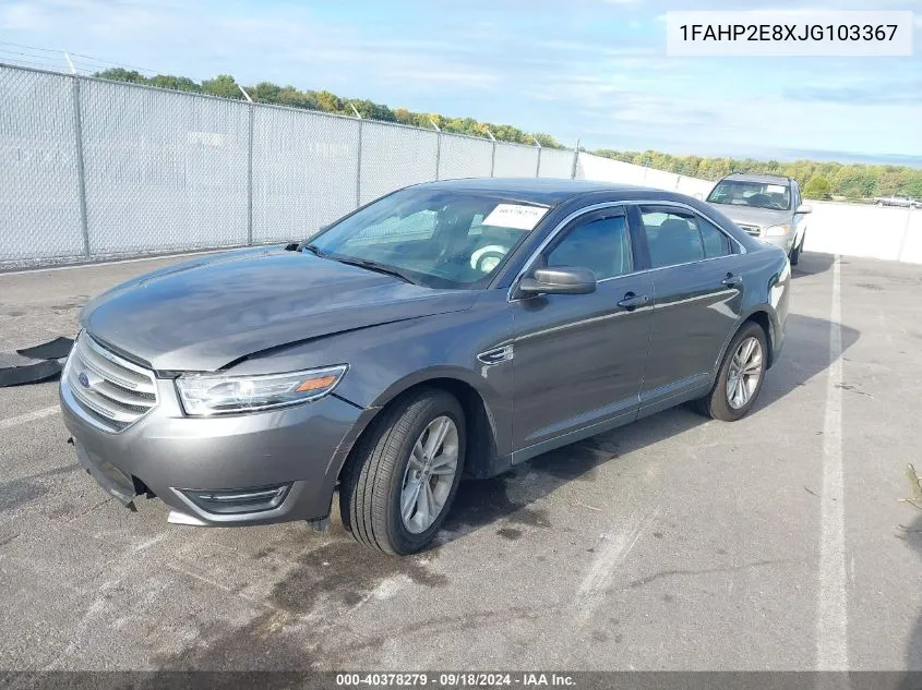 2018 Ford Taurus Sel VIN: 1FAHP2E8XJG103367 Lot: 40378279