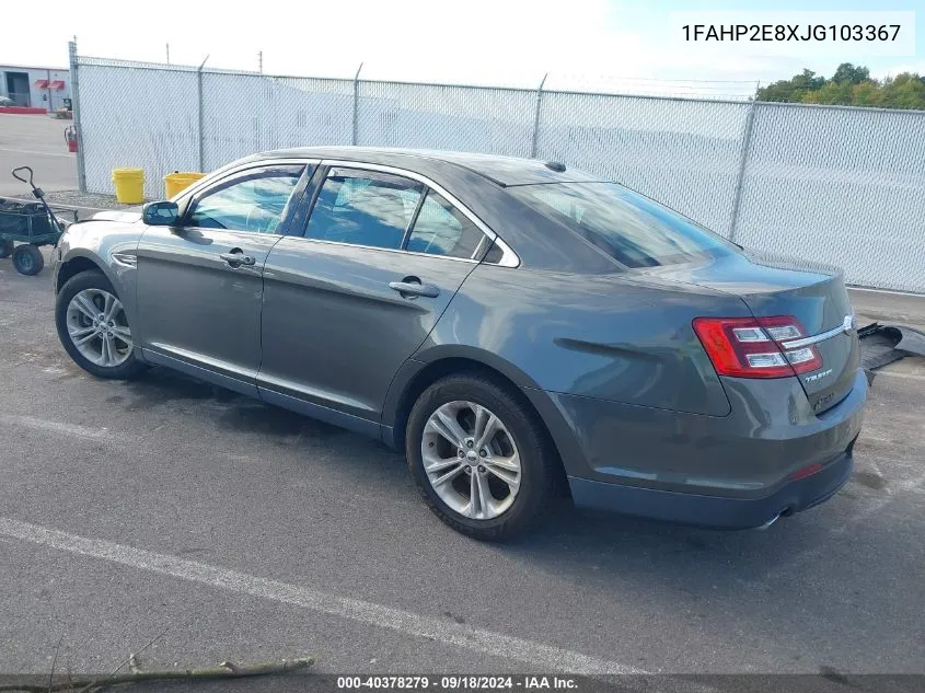 2018 Ford Taurus Sel VIN: 1FAHP2E8XJG103367 Lot: 40378279