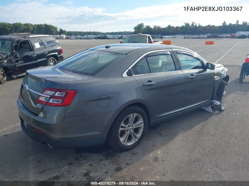 2018 Ford Taurus Sel VIN: 1FAHP2E8XJG103367 Lot: 40378279