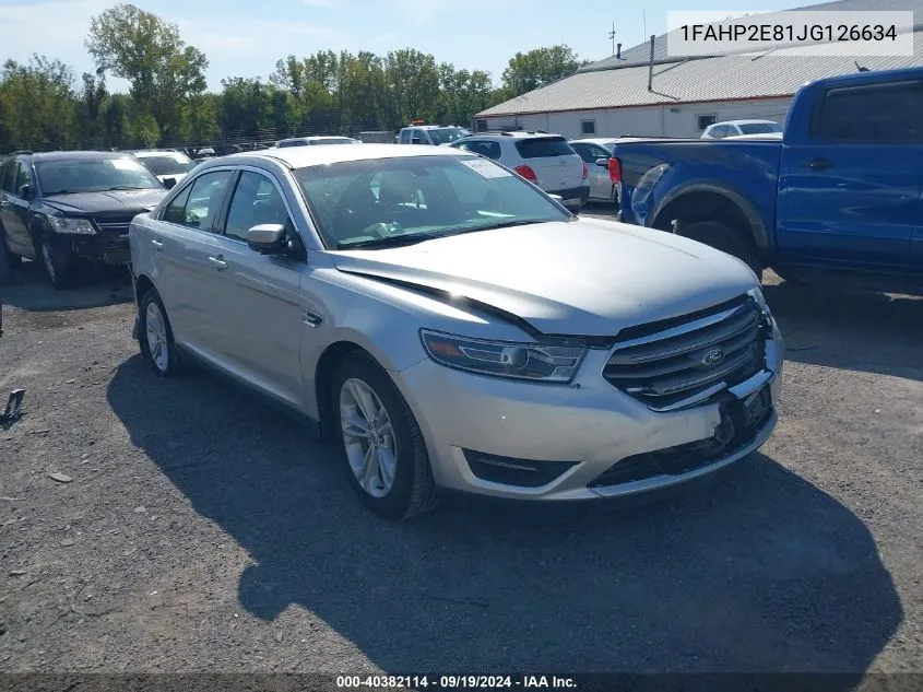 2018 Ford Taurus Sel VIN: 1FAHP2E81JG126634 Lot: 40382114