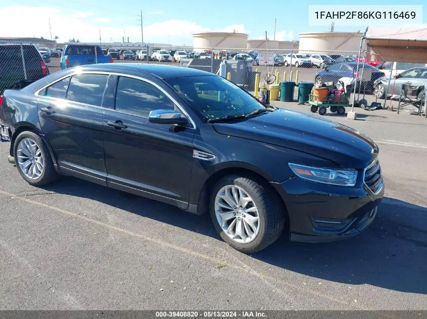 2019 Ford Taurus Limited VIN: 1FAHP2F86KG116469 Lot: 39408820