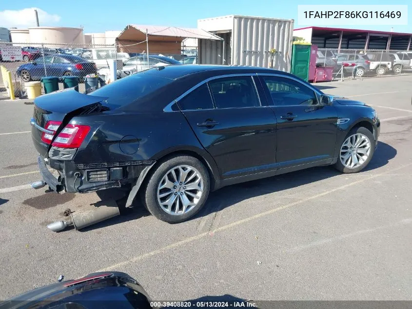 2019 Ford Taurus Limited VIN: 1FAHP2F86KG116469 Lot: 39408820