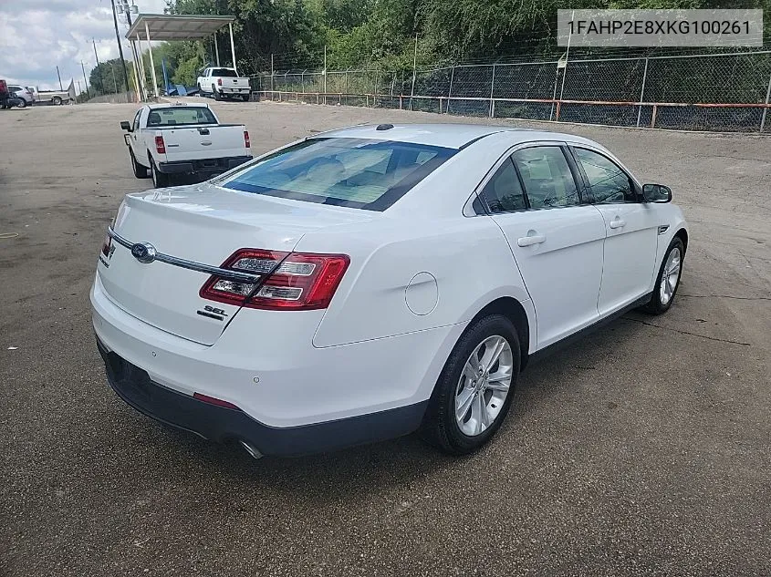 2019 Ford Taurus Sel VIN: 1FAHP2E8XKG100261 Lot: 40237052