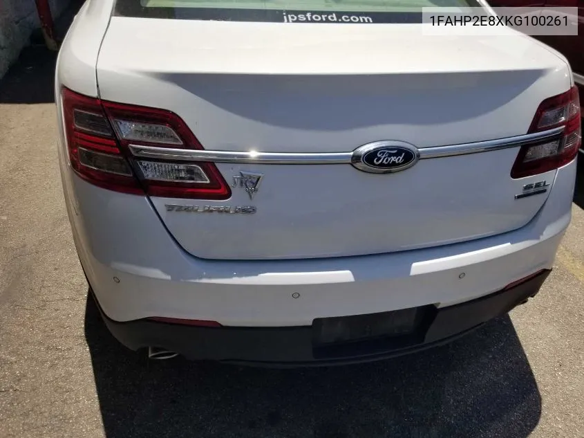 2019 Ford Taurus Sel VIN: 1FAHP2E8XKG100261 Lot: 40237052