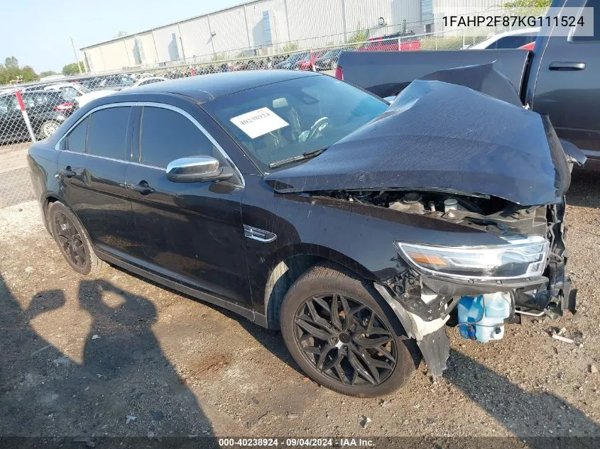 1FAHP2F87KG111524 2019 Ford Taurus Limited