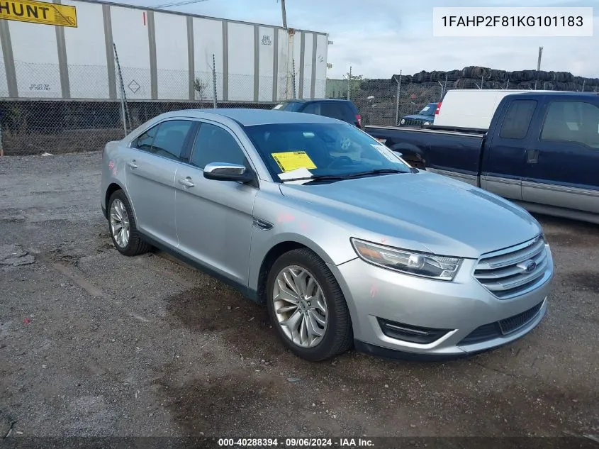 2019 Ford Taurus Limited VIN: 1FAHP2F81KG101183 Lot: 40288394