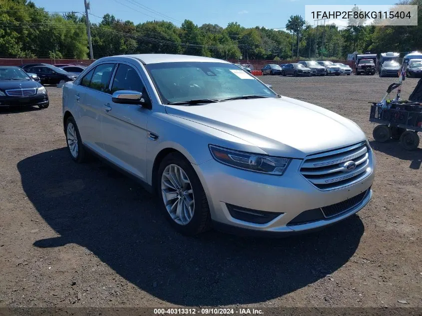 2019 Ford Taurus Limited VIN: 1FAHP2F86KG115404 Lot: 40313312