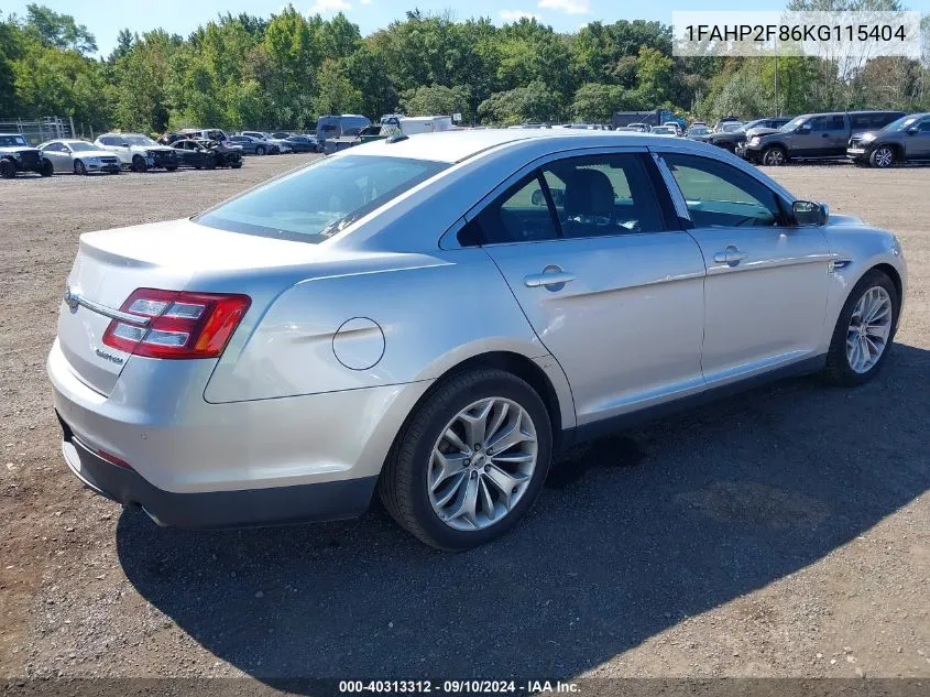 1FAHP2F86KG115404 2019 Ford Taurus Limited