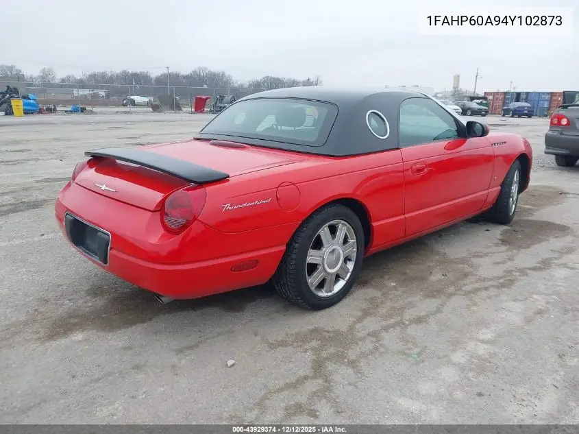 1FAHP60A94Y102873 2004 Ford Thunderbird