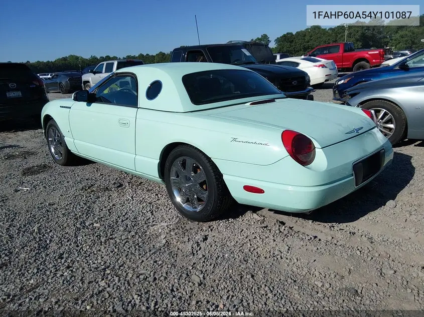 2004 Ford Thunderbird VIN: 1FAHP60A54Y101087 Lot: 45302525