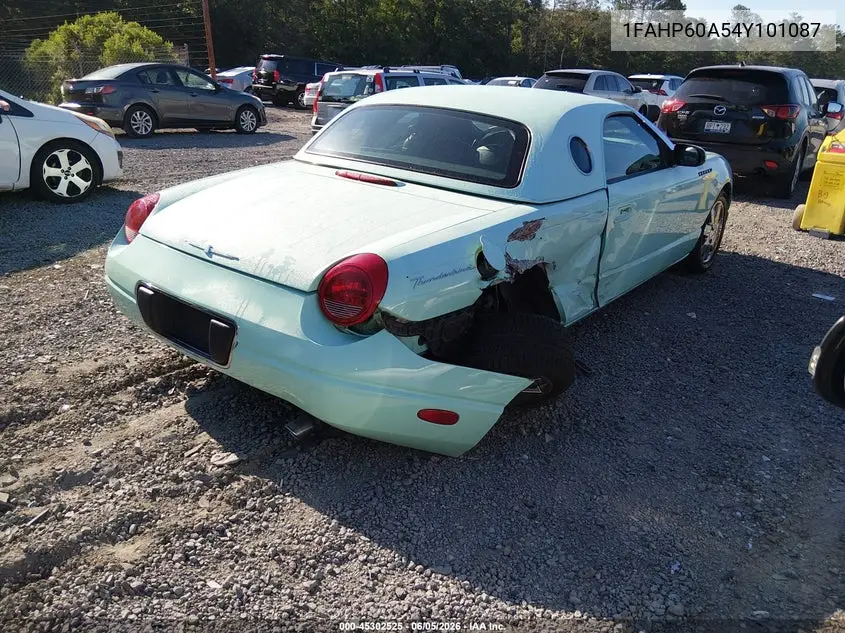 2004 Ford Thunderbird VIN: 1FAHP60A54Y101087 Lot: 45302525