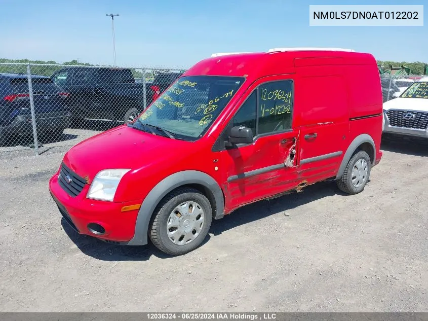 2010 Ford Transit Connect Xlt VIN: NM0LS7DN0AT012202 Lot: 12036324