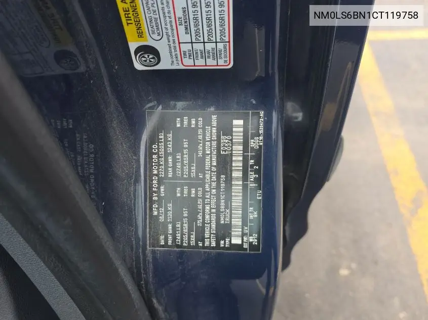 NM0LS6BN1CT119758 2012 Ford Transit Connect Xlt