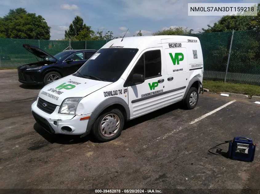 2013 Ford Transit Connect Xl VIN: NM0LS7AN3DT159218 Lot: 39452878