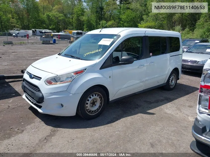 2014 Ford Transit Connect Xlt VIN: NM0GS9F78E1140653 Lot: 39446686