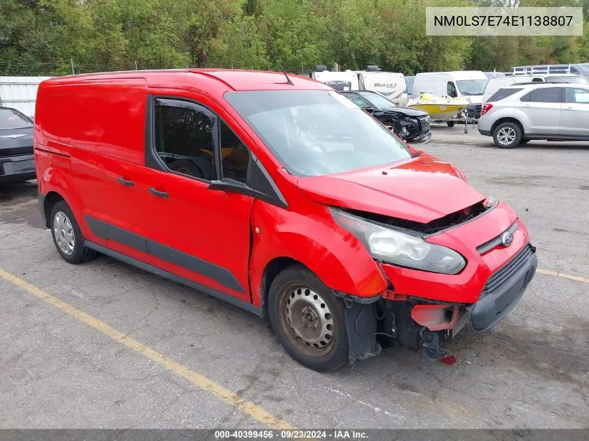 2014 Ford Transit Connect Xl VIN: NM0LS7E74E1138807 Lot: 40399456