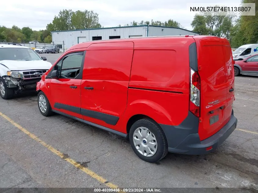 2014 Ford Transit Connect Xl VIN: NM0LS7E74E1138807 Lot: 40399456