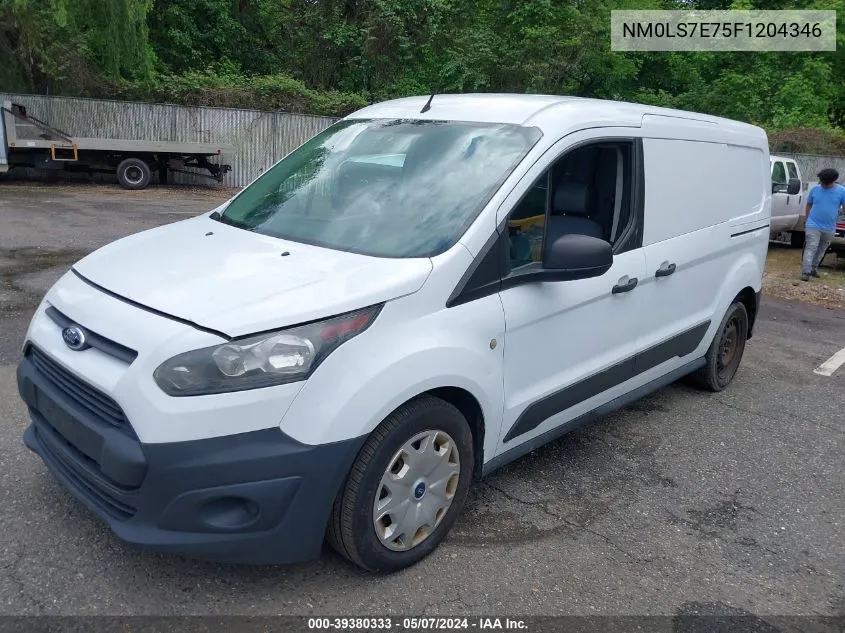 2015 Ford Transit Connect Xl VIN: NM0LS7E75F1204346 Lot: 39380333