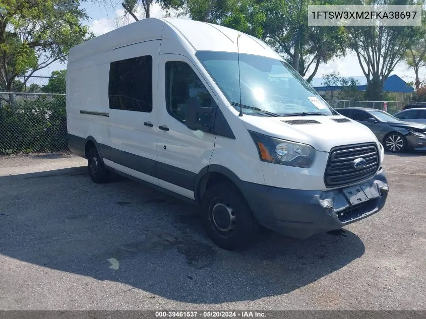 2015 Ford Transit T-350 VIN: 1FTSW3XM2FKA38697 Lot: 39461537