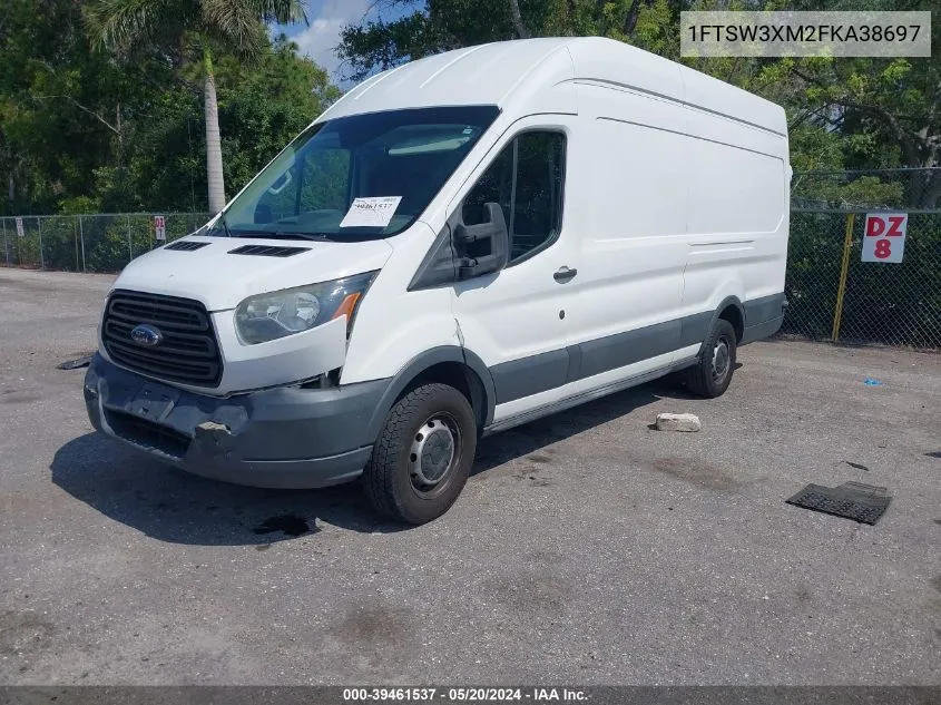 2015 Ford Transit T-350 VIN: 1FTSW3XM2FKA38697 Lot: 39461537