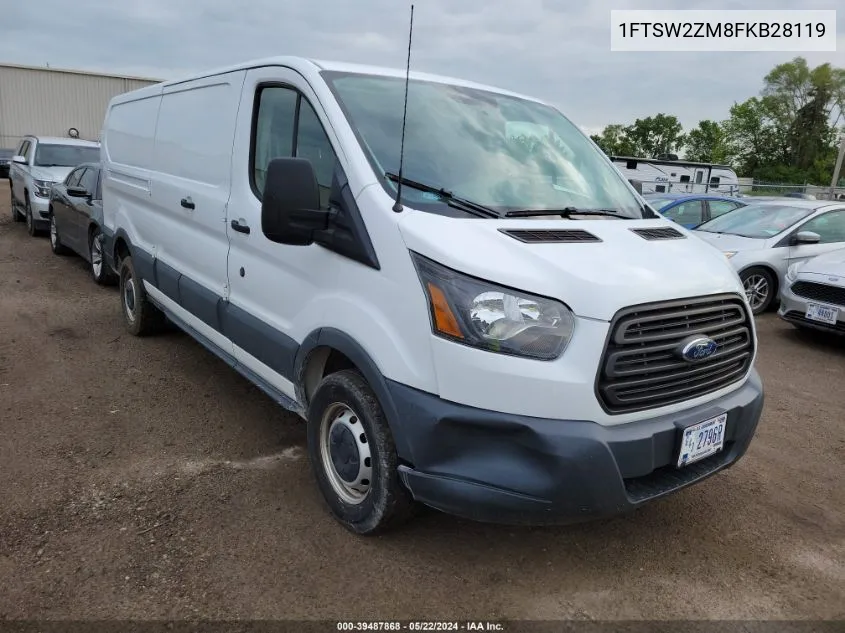 2015 Ford Transit T-350 VIN: 1FTSW2ZM8FKB28119 Lot: 39487868