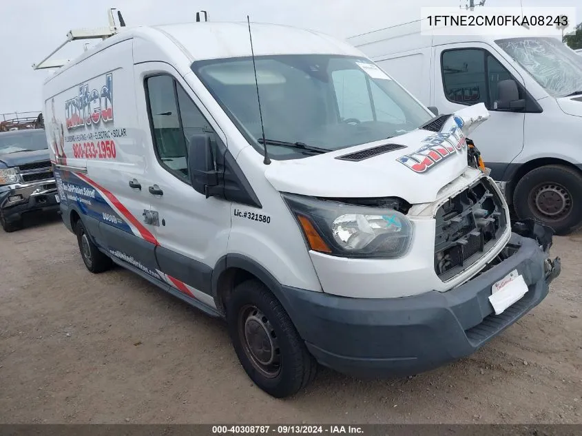 2015 Ford Transit-150 VIN: 1FTNE2CM0FKA08243 Lot: 40308787