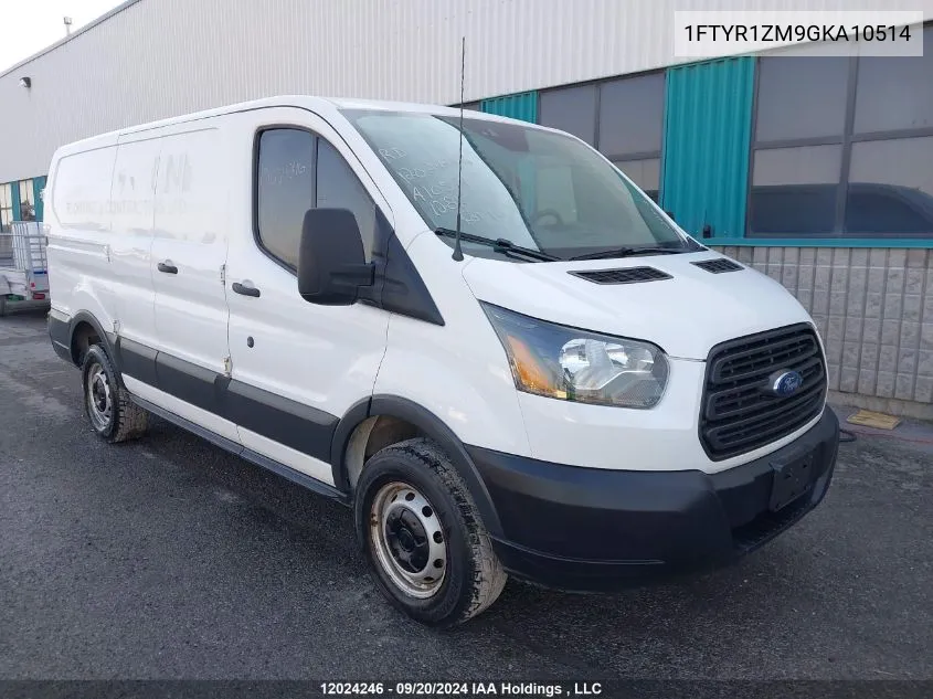 2016 Ford Transit T-250 VIN: 1FTYR1ZM9GKA10514 Lot: 12024246