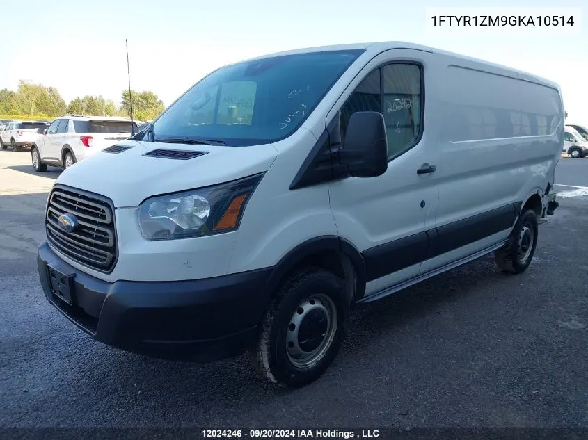 2016 Ford Transit T-250 VIN: 1FTYR1ZM9GKA10514 Lot: 12024246