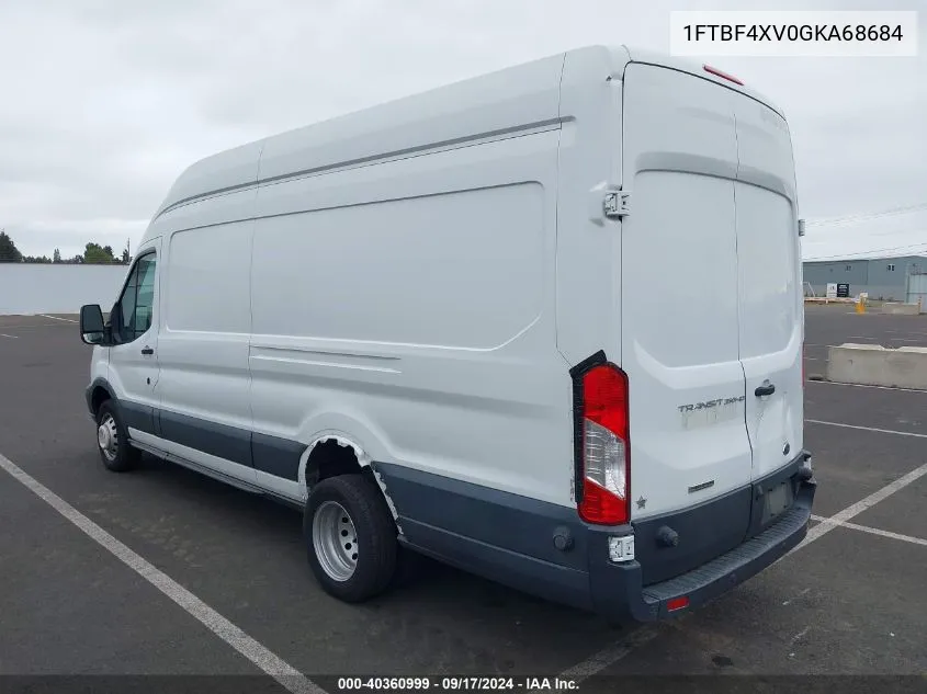 2016 Ford Transit-350 VIN: 1FTBF4XV0GKA68684 Lot: 40360999