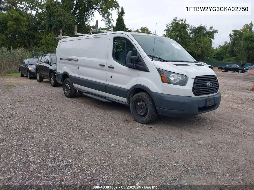 2016 Ford Transit-350 VIN: 1FTBW2YG3GKA02750 Lot: 40383307