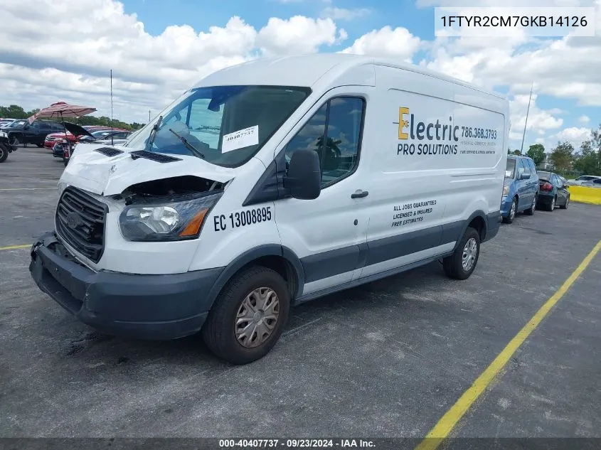 2016 Ford Transit-250 VIN: 1FTYR2CM7GKB14126 Lot: 40407737