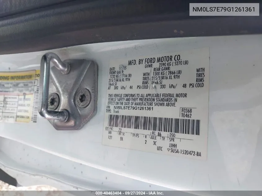 NM0LS7E79G1261361 2016 Ford Transit Connect Xl