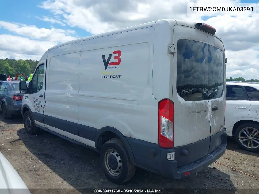 2018 Ford Transit-350 VIN: 1FTBW2CM0JKA03391 Lot: 39431760