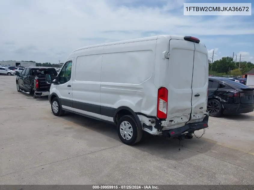 2018 Ford Transit-350 VIN: 1FTBW2CM8JKA36672 Lot: 39959915