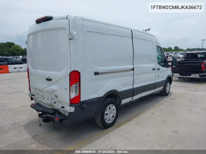 1FTBW2CM8JKA36672 2018 Ford Transit-350