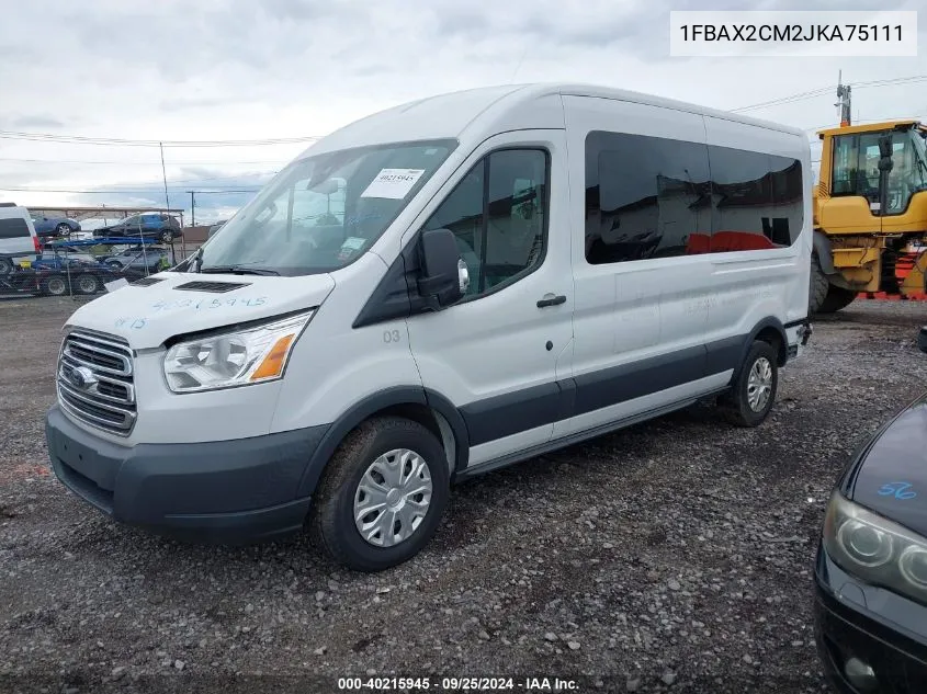 2018 Ford Transit-350 Xlt VIN: 1FBAX2CM2JKA75111 Lot: 40215945