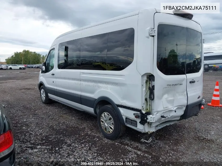 1FBAX2CM2JKA75111 2018 Ford Transit-350 Xlt