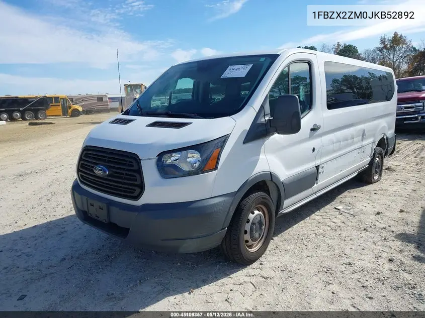 1FBZX2ZM0JKB52892 2018 Ford Transit-350 Xl