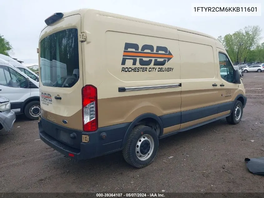 2019 Ford Transit T-250 VIN: 1FTYR2CM6KKB11601 Lot: 39364107