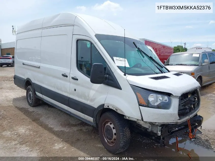 2019 Ford Transit-350 VIN: 1FTBW3XM5KKA52376 Lot: 39440357