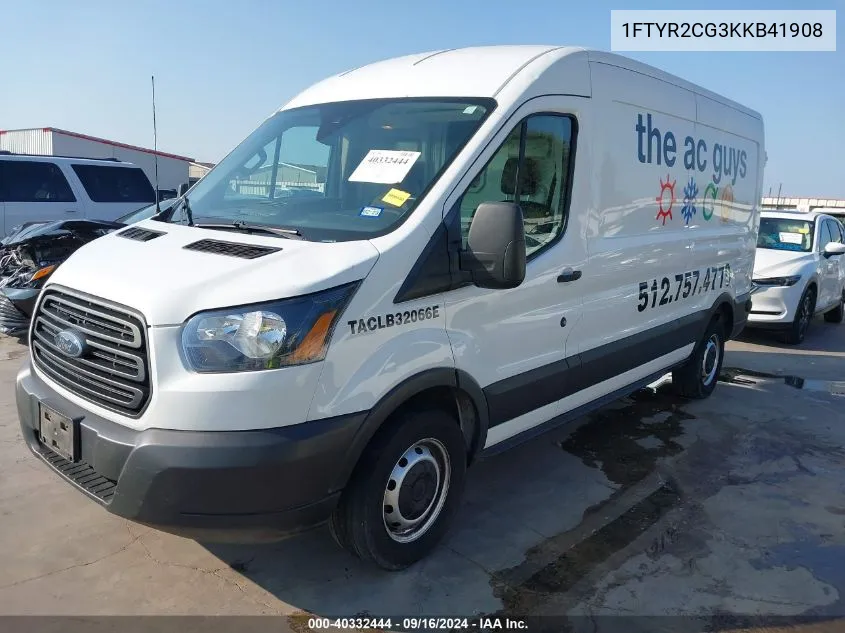 1FTYR2CG3KKB41908 2019 Ford Transit T-250