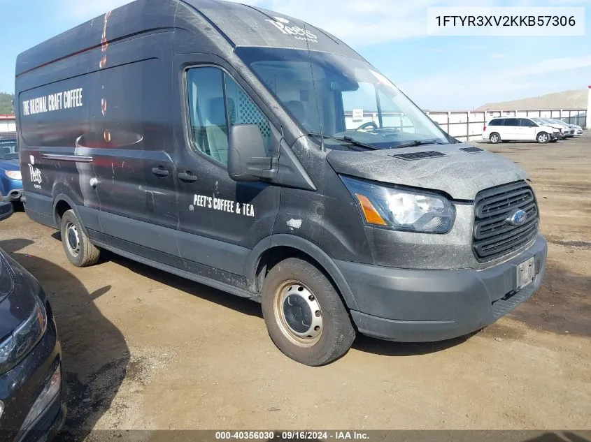 2019 Ford Transit-250 VIN: 1FTYR3XV2KKB57306 Lot: 40356030