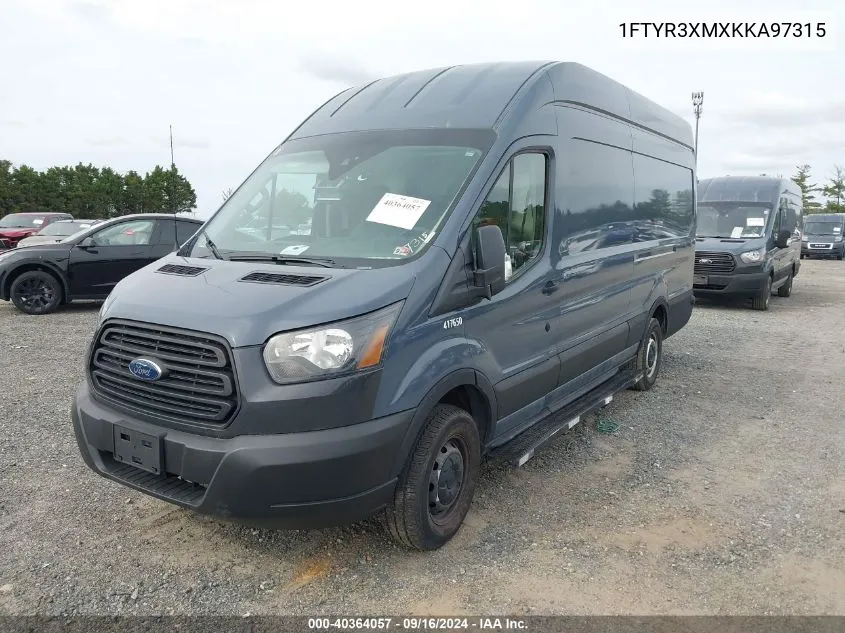 2019 Ford Transit-250 VIN: 1FTYR3XMXKKA97315 Lot: 40364057