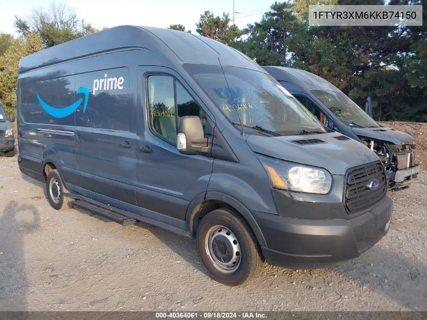 2019 Ford Transit-250 T-250 VIN: 1FTYR3XM6KKB74150 Lot: 40364061