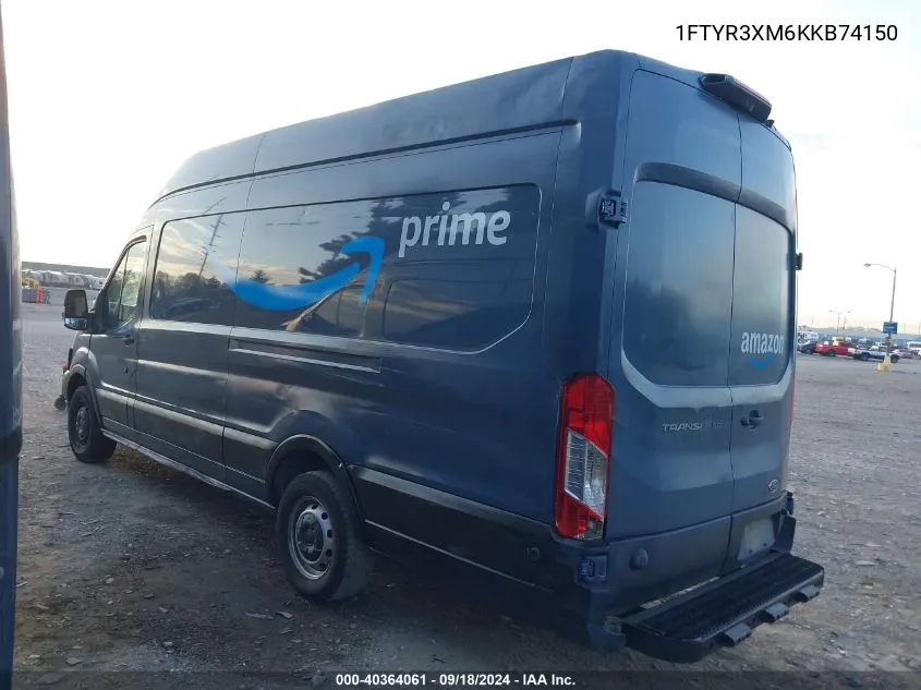 2019 Ford Transit-250 T-250 VIN: 1FTYR3XM6KKB74150 Lot: 40364061