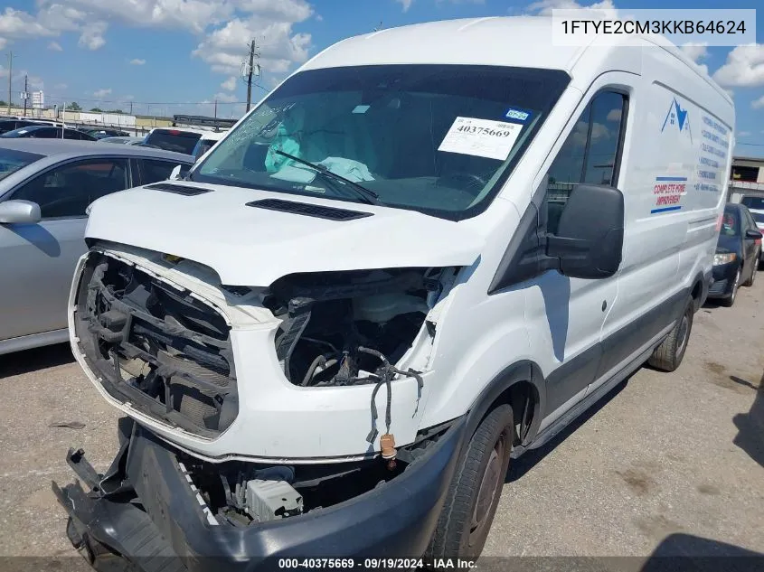 2019 Ford Transit-150 VIN: 1FTYE2CM3KKB64624 Lot: 40375669