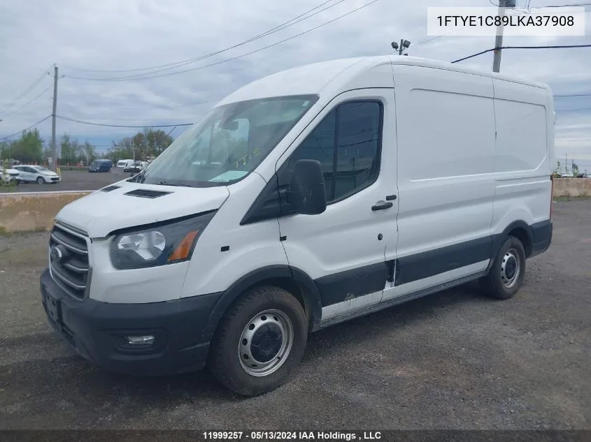 2020 Ford Transit T-150 VIN: 1FTYE1C89LKA37908 Lot: 11999257