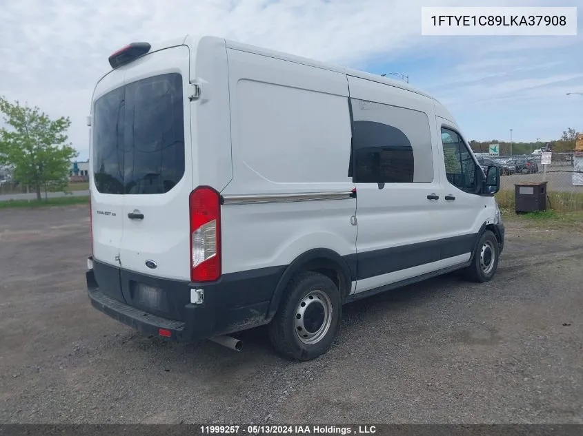 2020 Ford Transit T-150 VIN: 1FTYE1C89LKA37908 Lot: 11999257